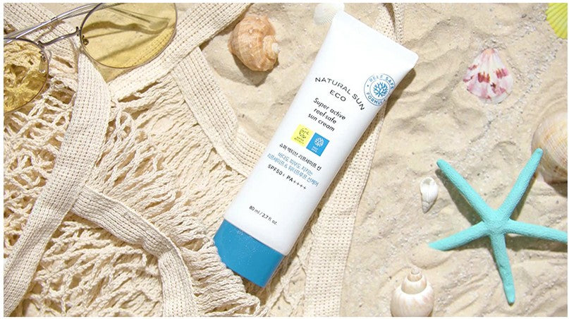 [The Face Shop] Natural Sun Eco Super Active Reef Safe Sun Cream SPF50+ PA++++ 80mL