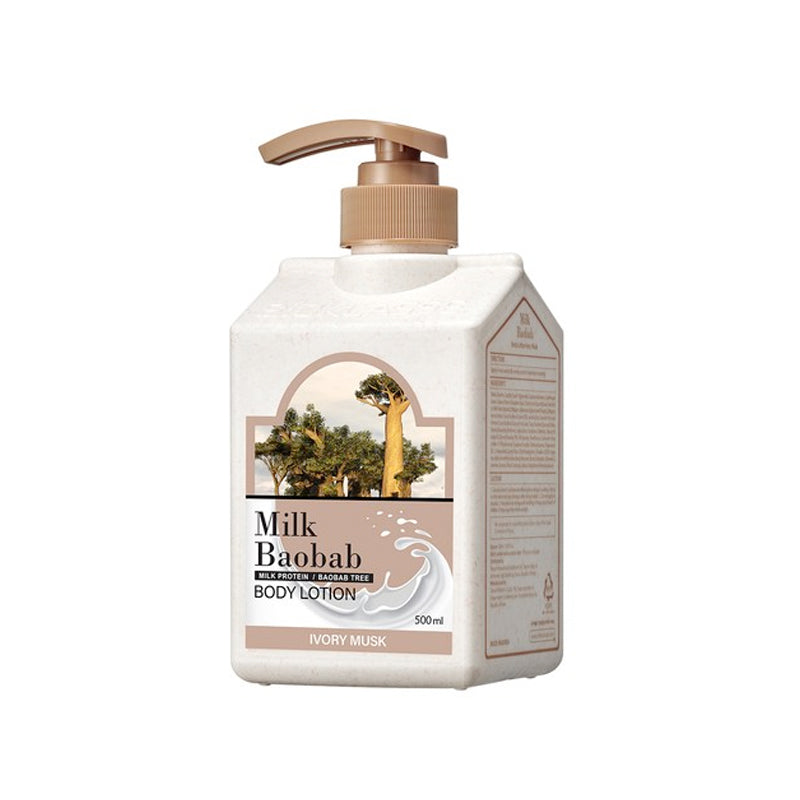 [Milk Baobab] Body Lotion 500mL / White Musk / White Soap / Baby Powder / Ivory Musk / Damask Rose