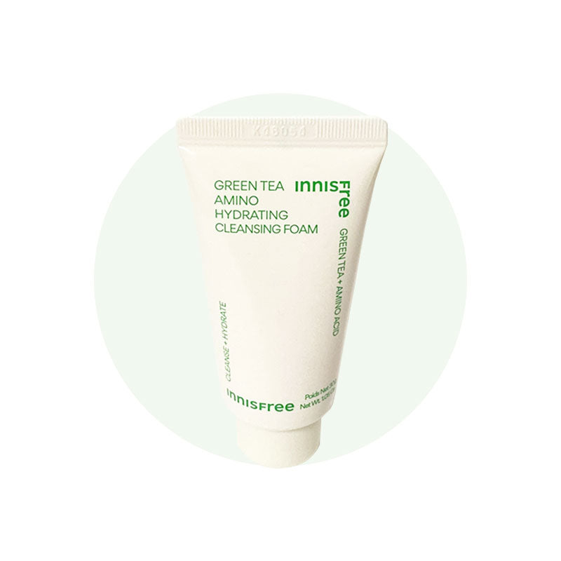 [INNISFREE] Green Tea Amino Hydrating Cleansing Foam 30g * 5ea Mini Size