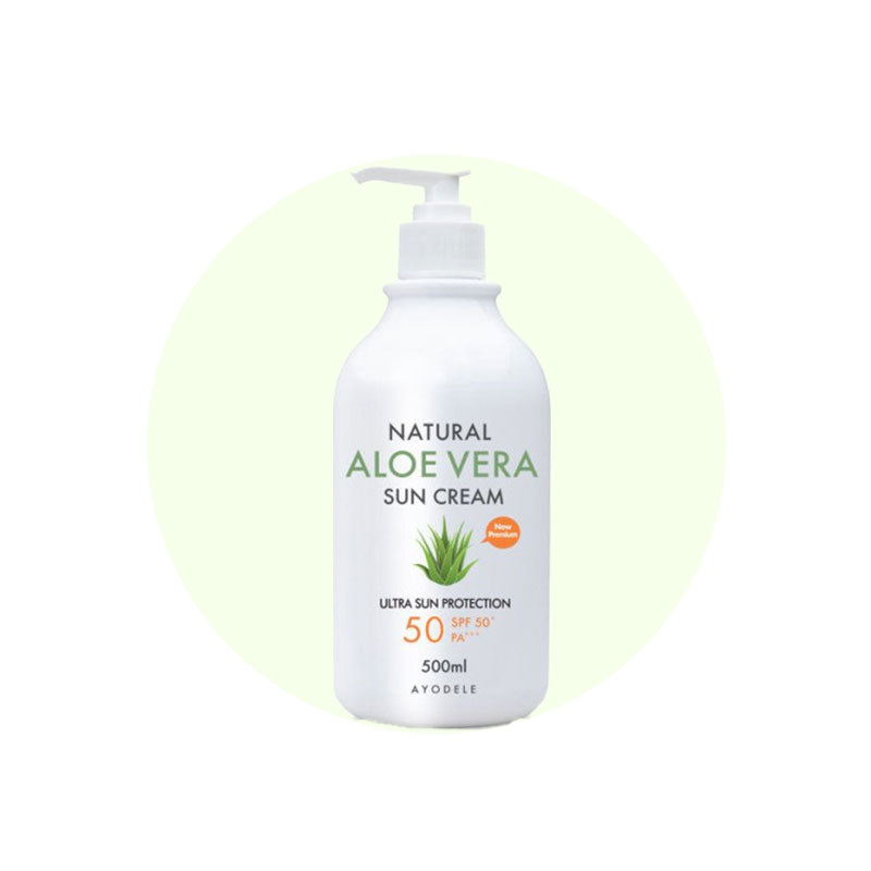 [AYODELE] Natural Aloe Vera Sun Cream 500ml SPF50+ PA+++