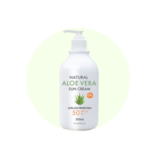 [AYODELE] Natural Aloe Vera Sun Cream 500ml SPF50+ PA+++