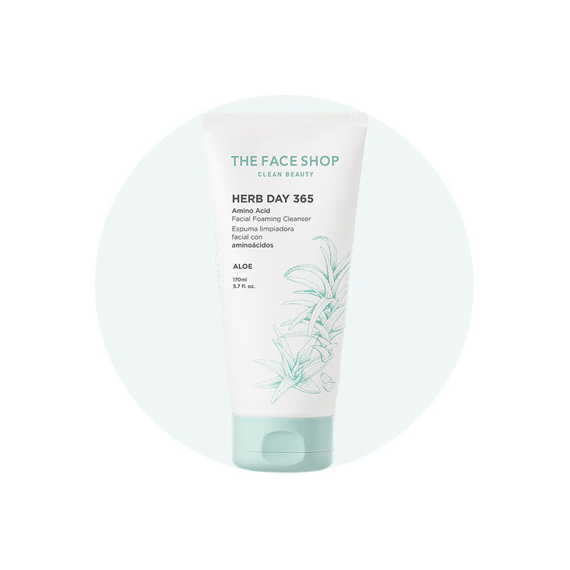 [The Face Shop] Herb Day 365 Amino Acid Vegan Facial Foaming Cleanser 170ml