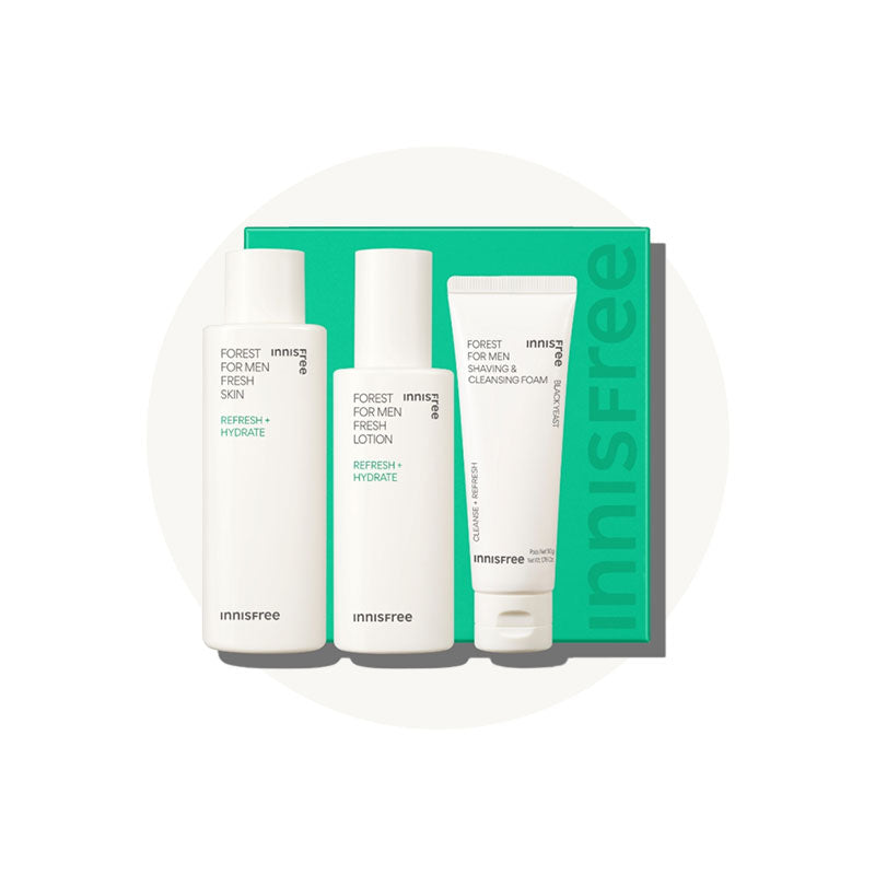 [INNISFREE] Forest For Men Fresh Skin Care Duo Set (Skin + Lotion + Foam)