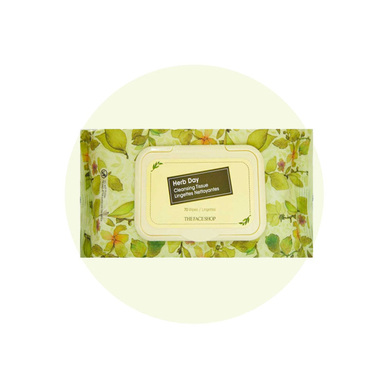 [The Face Shop] Herb Day Cleansing Tissue 70sheets Makeup Removers
